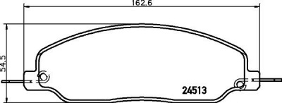 HELLA PAGID 8db355013101 -  Комплект тормозных колодок, дисковый тормоз